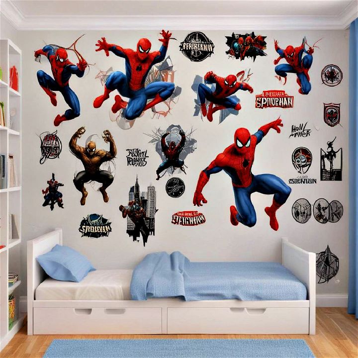 spiderman wall decals for child s room