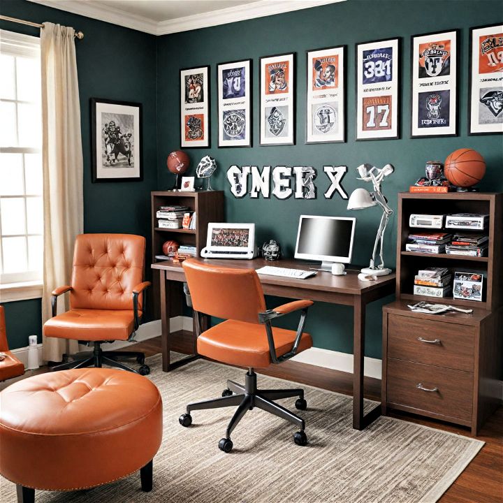sports inspired workspace