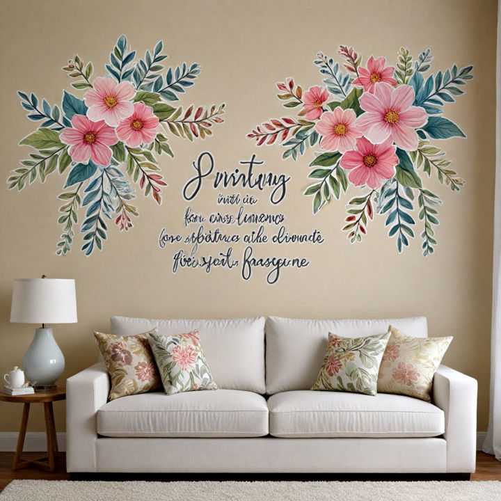 spring themed wall decals for decor