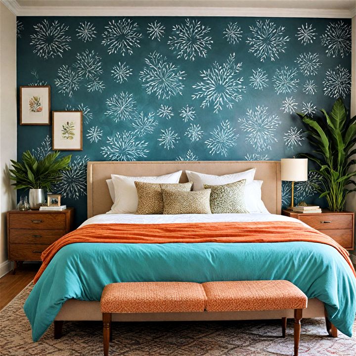 stenciled art for your bedroom walls