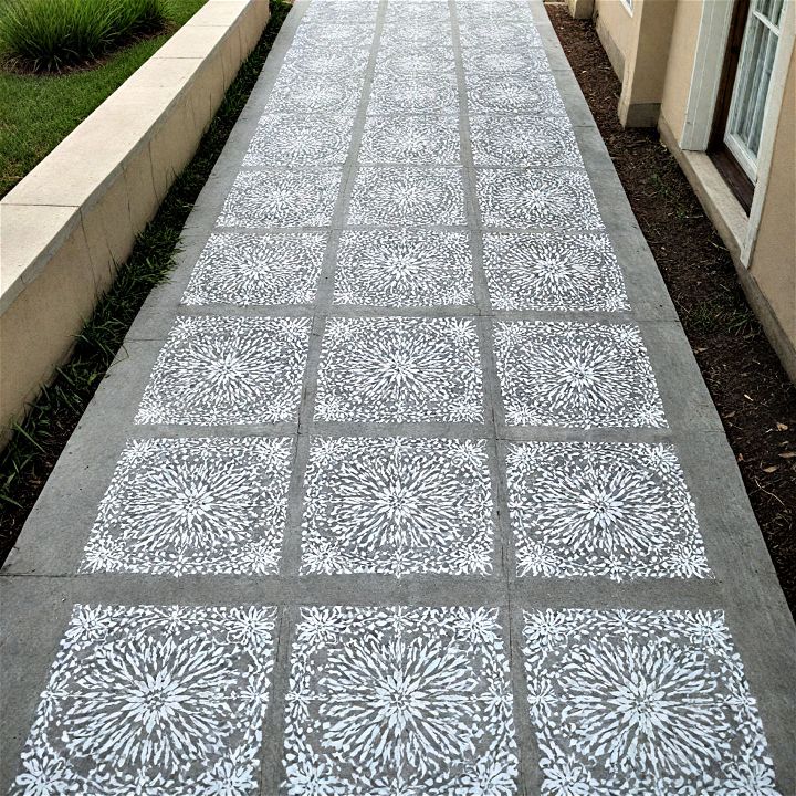 stenciled pattern to add visual interest