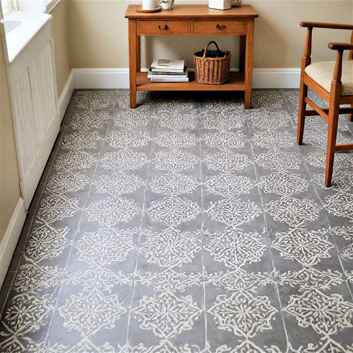 stenciled patterns floor