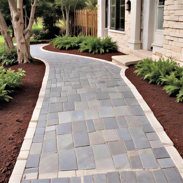 stone paver walkway