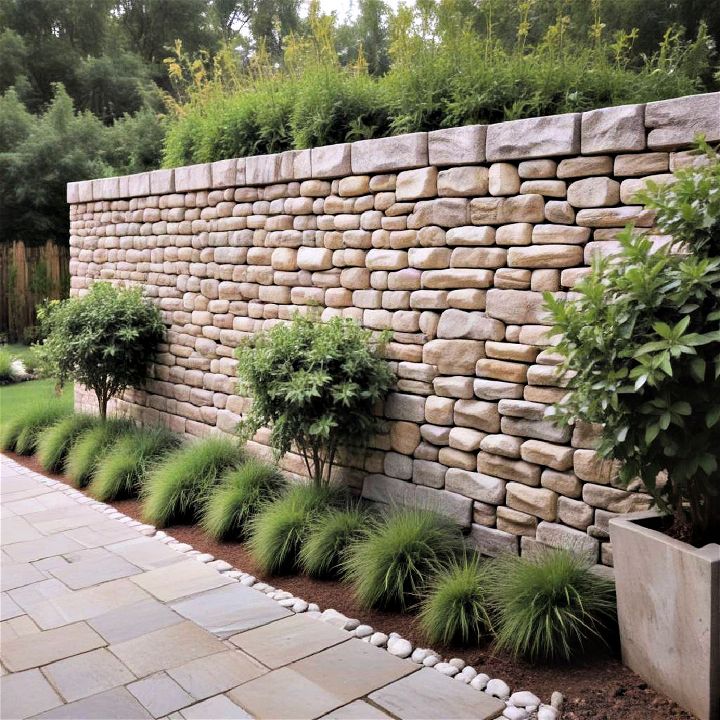 stone privacy walls