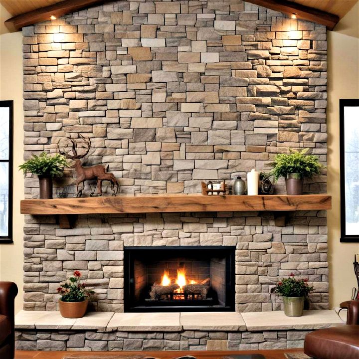 stone veneer panels to bring a rustic charm