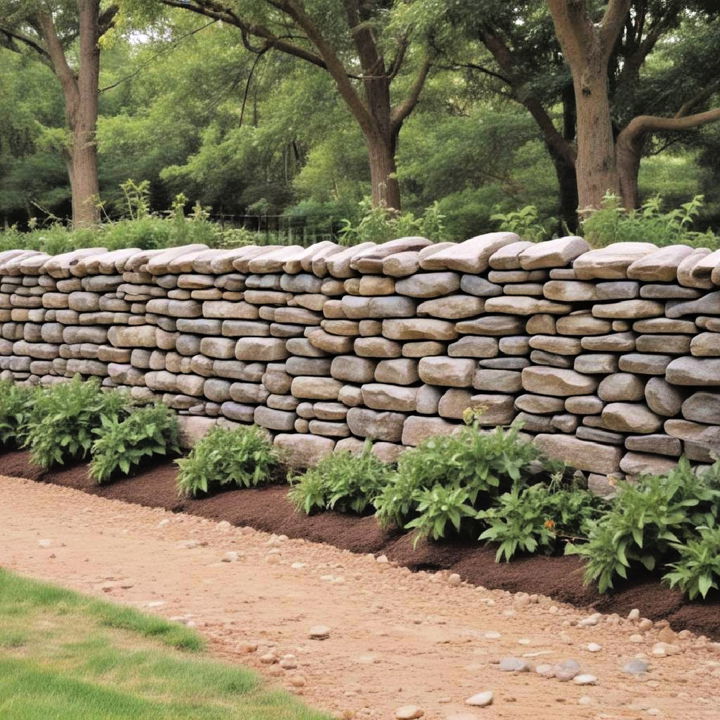 stone wall for farm fence