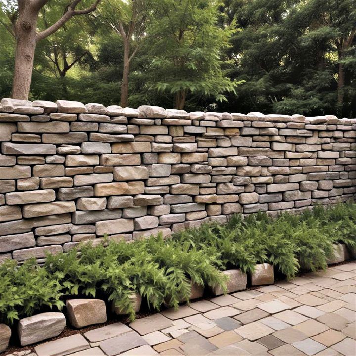 stone walls for garden screening