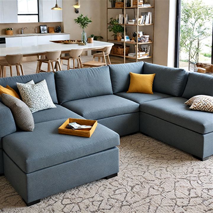 storage solutions for sectional living room
