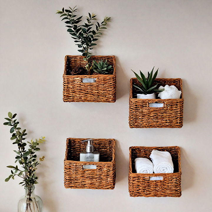 storage wall baskets idea