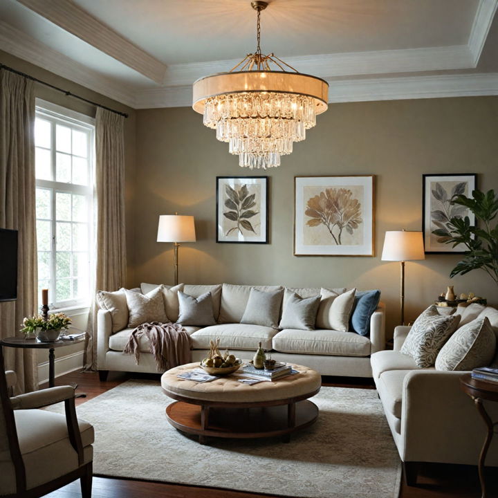 strategic lighting for large living room