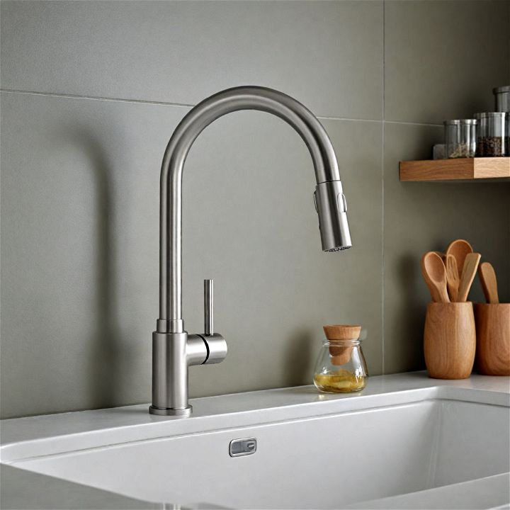 streamlined kitchen faucet design