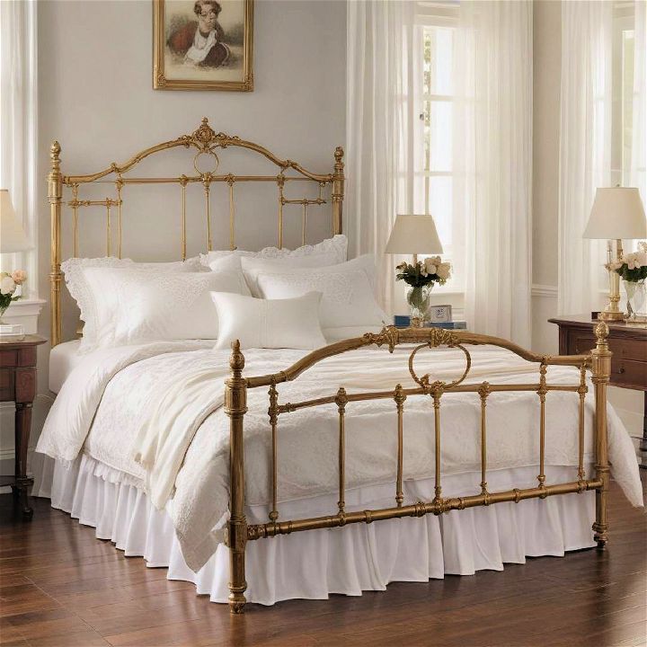 striking and durable brass bed frame