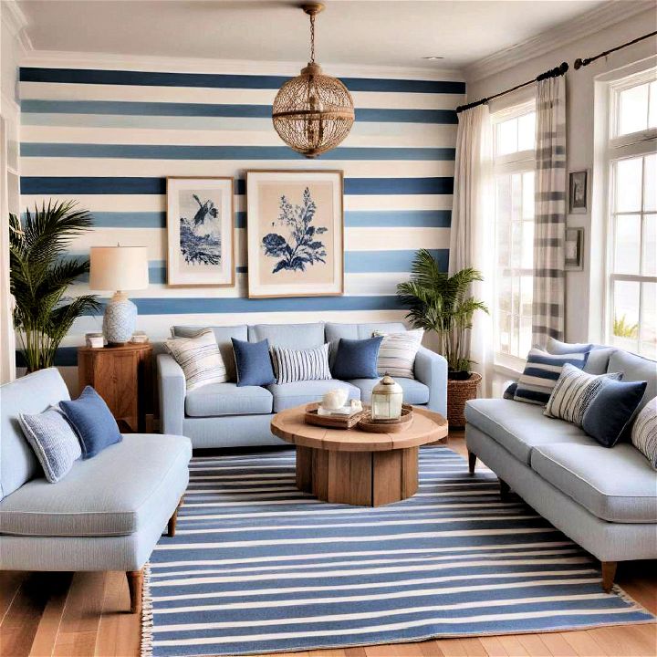 striped patterns for beach house decor