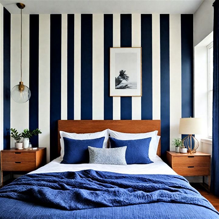 striped walls for bedroom