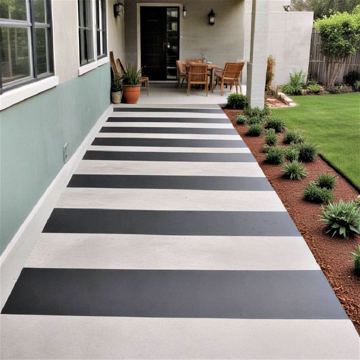 stripes for concrete patio