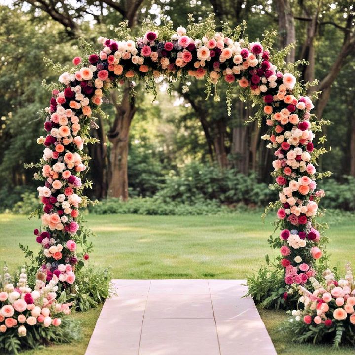 stunning arch made of fresh flowers