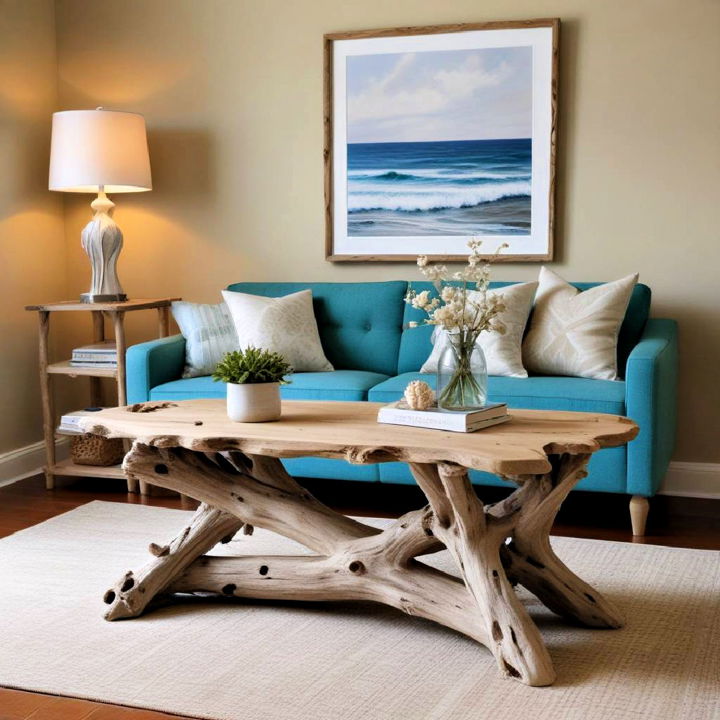 stunning driftwood coffee table