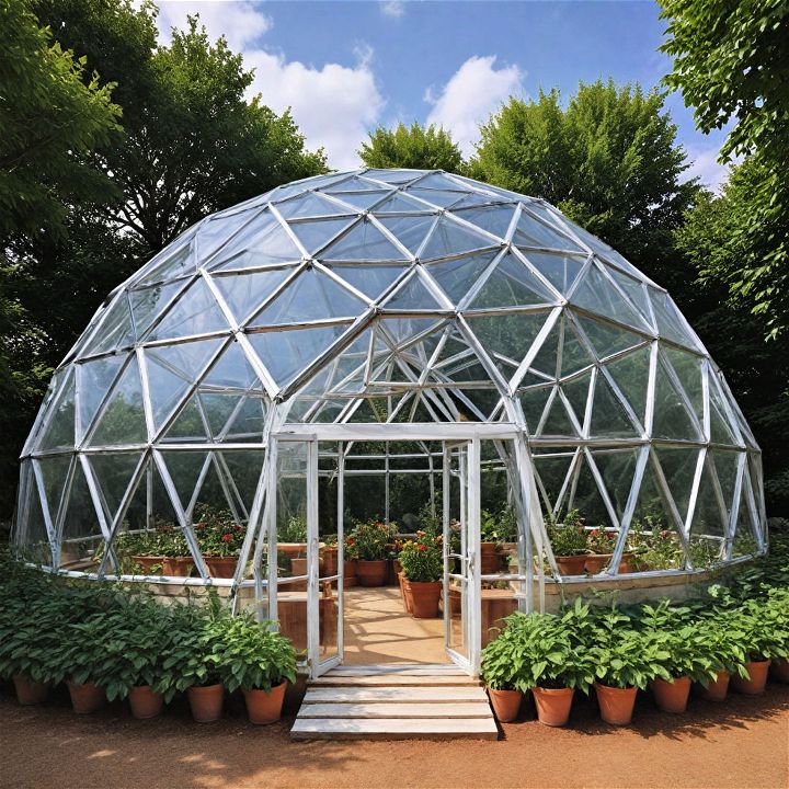 stunning geodesic dome greenhouse