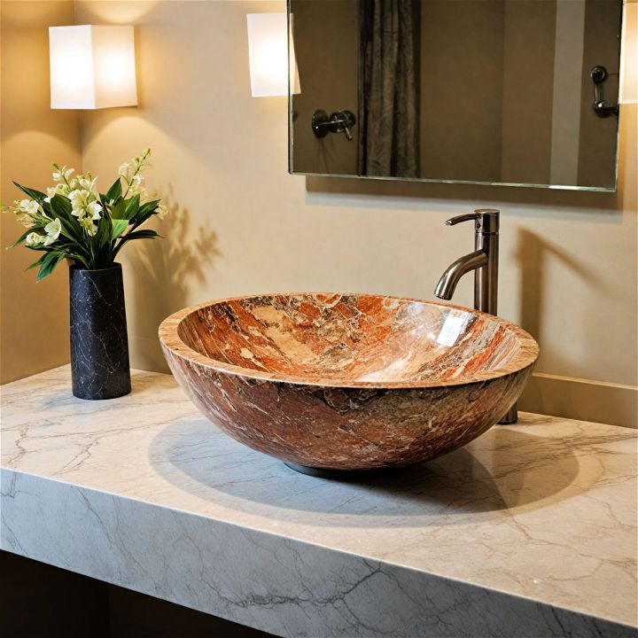 stunning natural stone sink