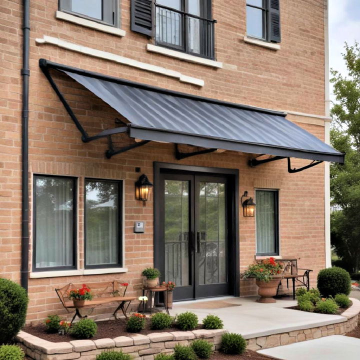 sturdy and long lasting metal awning