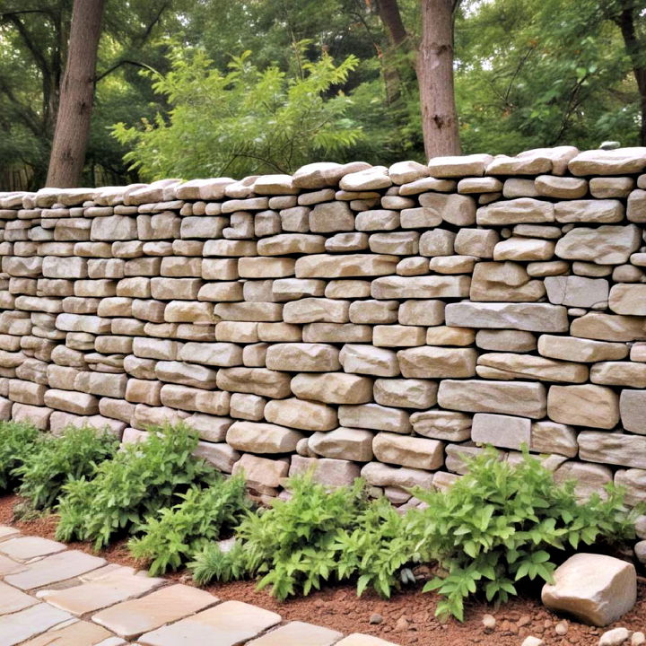 sturdy stone wall fence