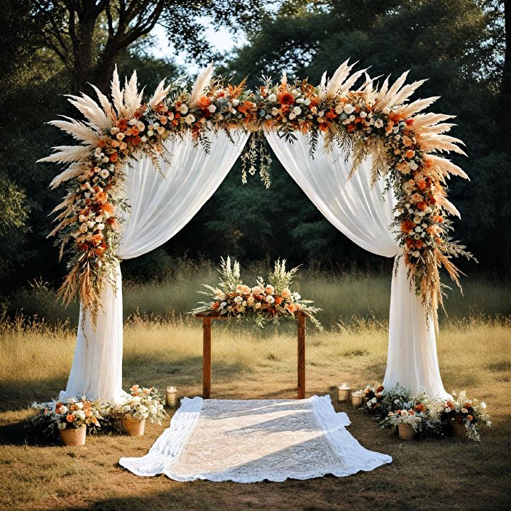 stylish and artistic boho chic arch