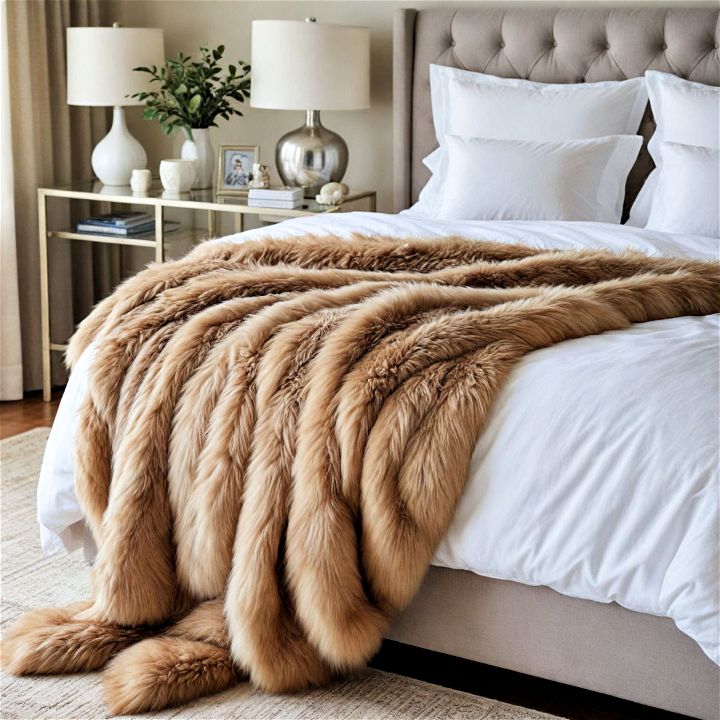 stylish and practical faux fur throw