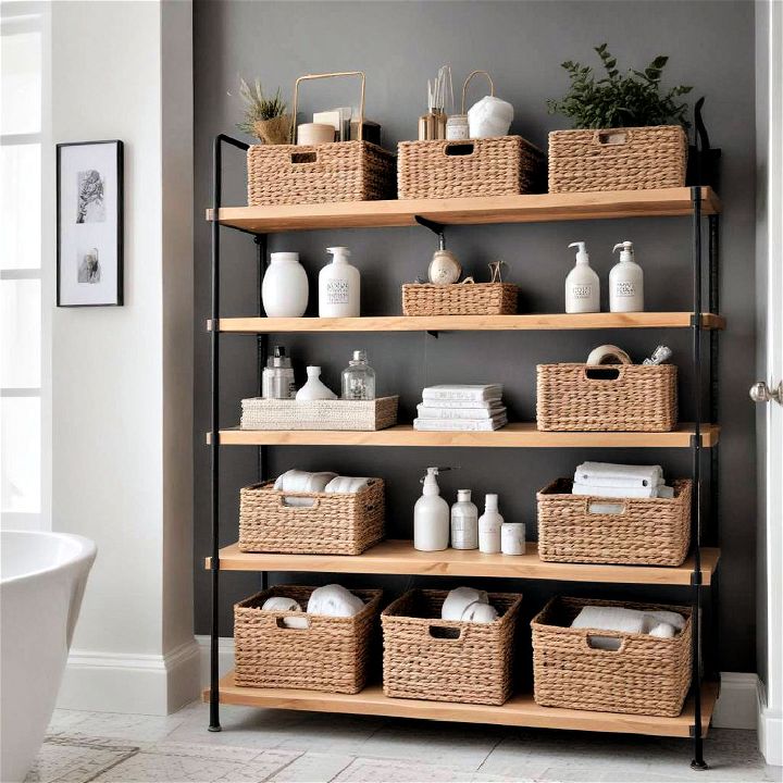 stylish and practical open shelving