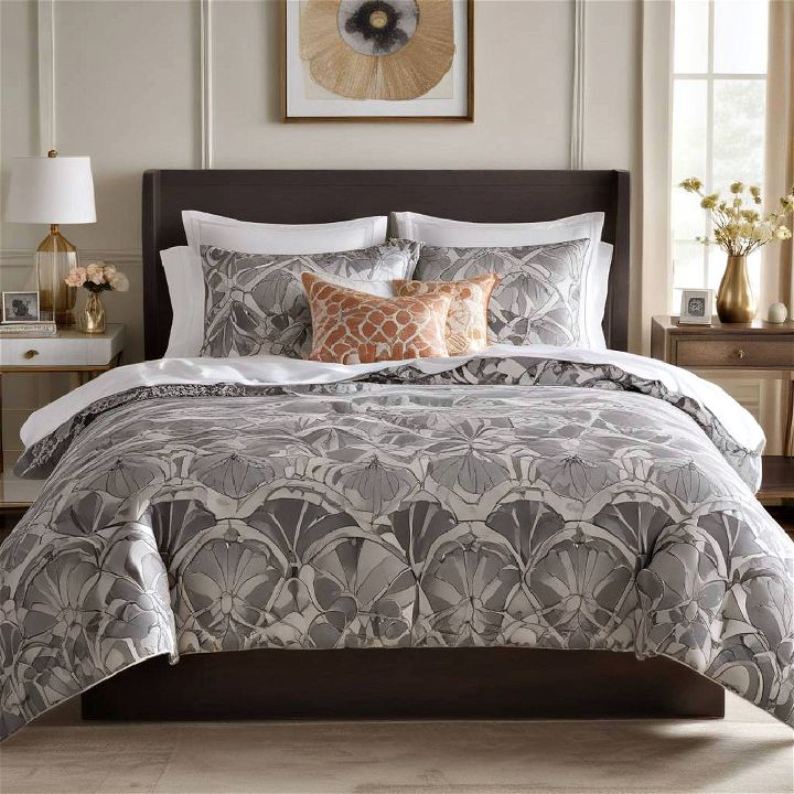stylish art deco pattern in bedding