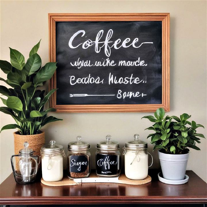 stylish coffee station decor