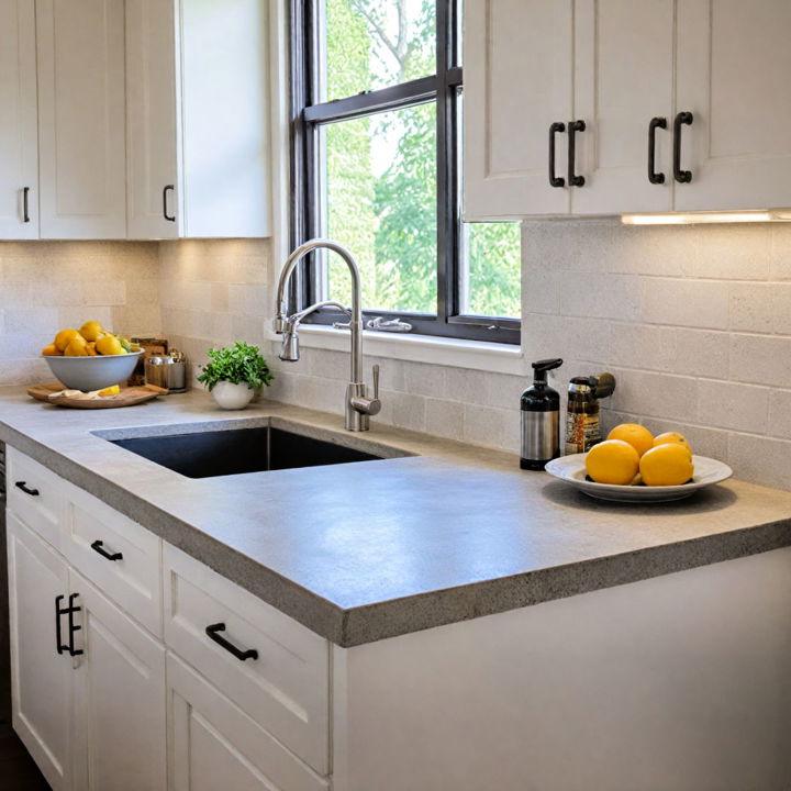 stylish concrete countertops for kitchen