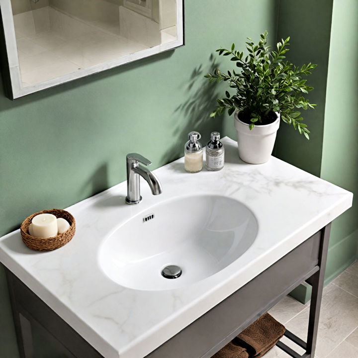 stylish drop in sinks for small bathroom