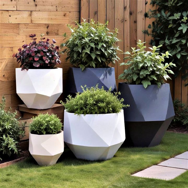 stylish geometric planters