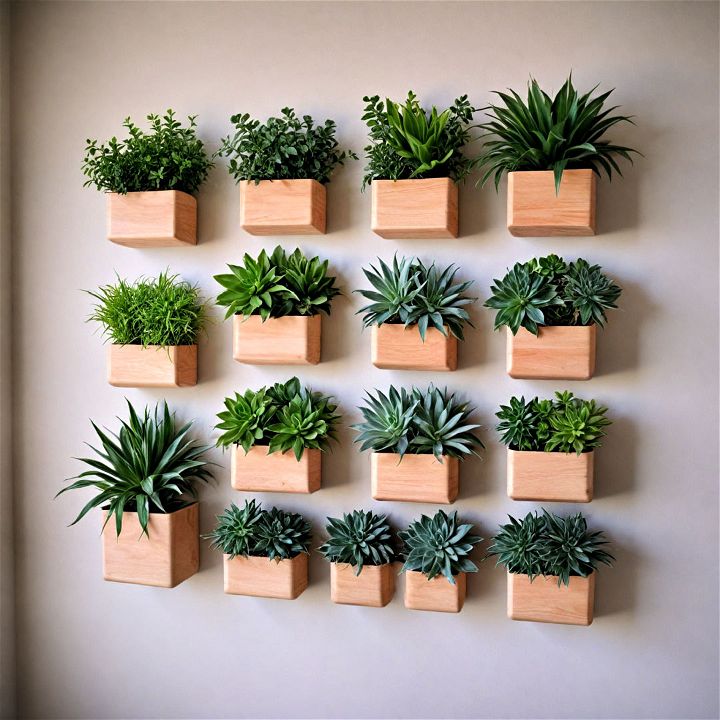 stylish greenery with wall planters