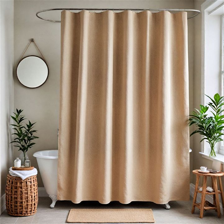 stylish hemp shower curtain