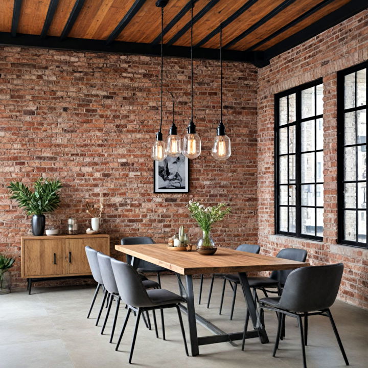 stylish industrial dining rooms