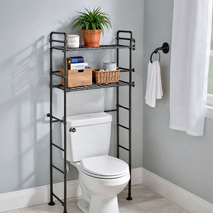 stylish metal over the toilet organizer