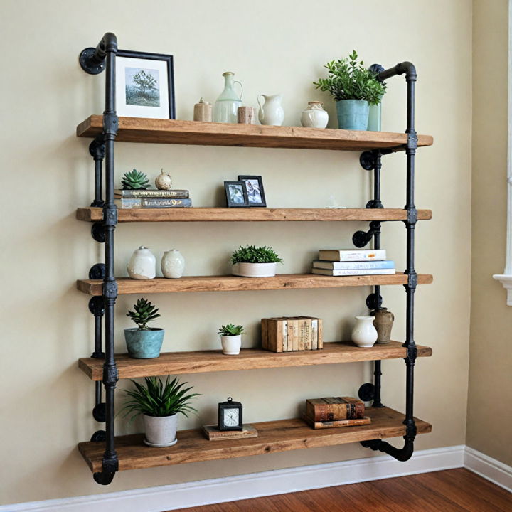 stylish pipe shelving storage solution