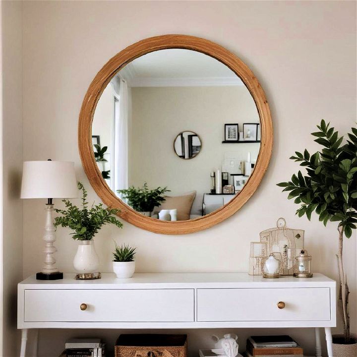 stylish round mirror