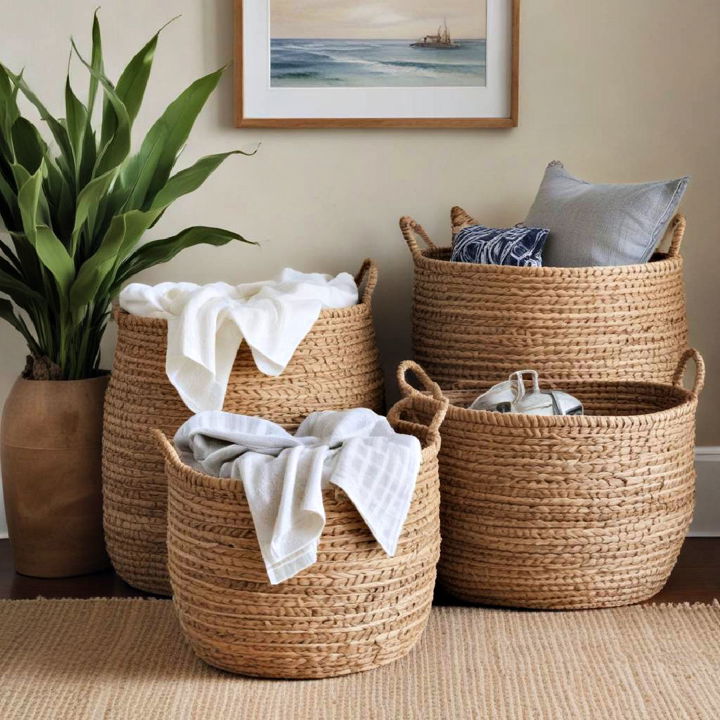 stylish seagrass baskets