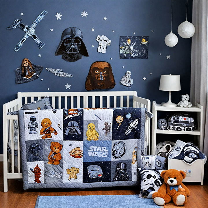 stylish star wars nursery bedding set