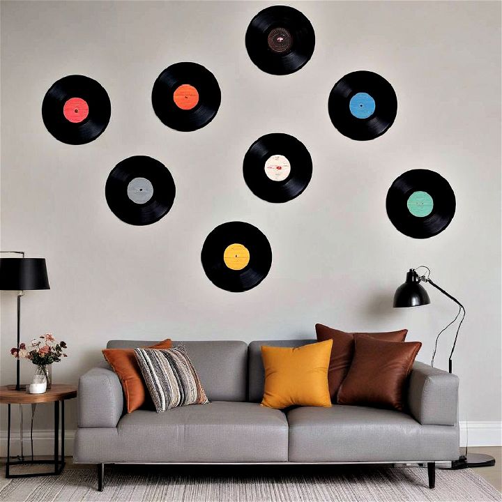 stylish vinyl record wall art