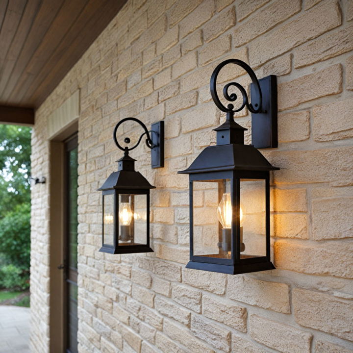 stylish wall sconces for covered patio