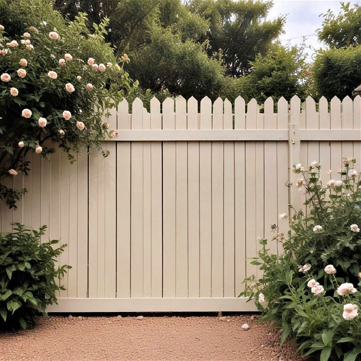 subtle beige fence for garden