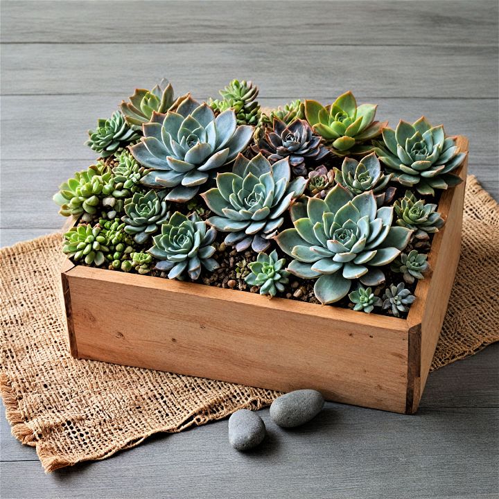 succulent planter box for everyday decor