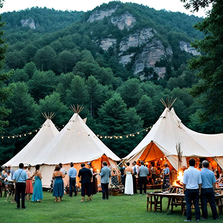 summer camp wedding