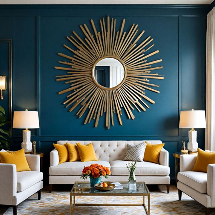 sunburst motifs art deco living room