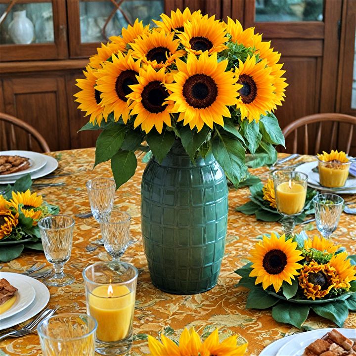 sunflower vase to lift your fall decor