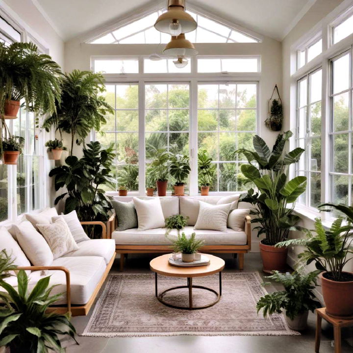 sunroom indoor plants for unwinding