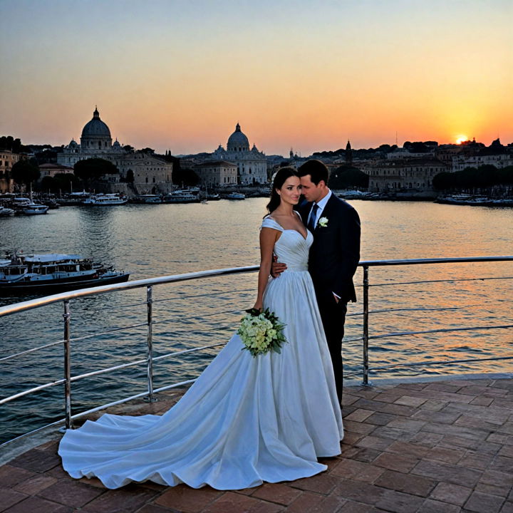 sunset cruise summer wedding